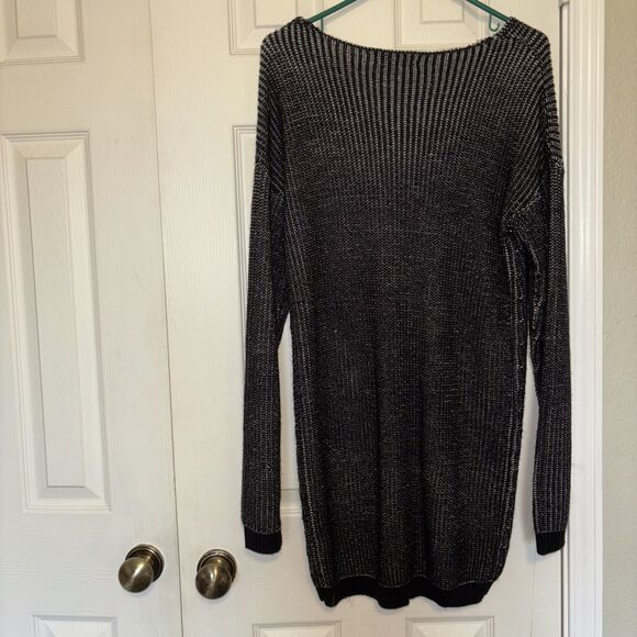 Mossimo Small Black Knit Long Sweater Long Sleeve Tunic Top - Picture 3 of 6